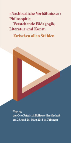 Titelseite zur Tagung «Nachbarliche Verhältnisse» : Philosophie, Verstehende Pädagogik, Literatur und Kunst. Zwischen allen Stühlen
